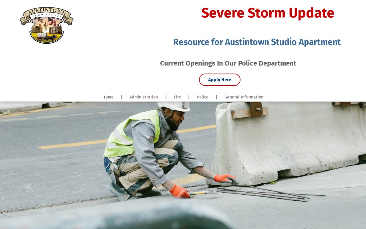 Austintown Township street directory zoning and property-record links