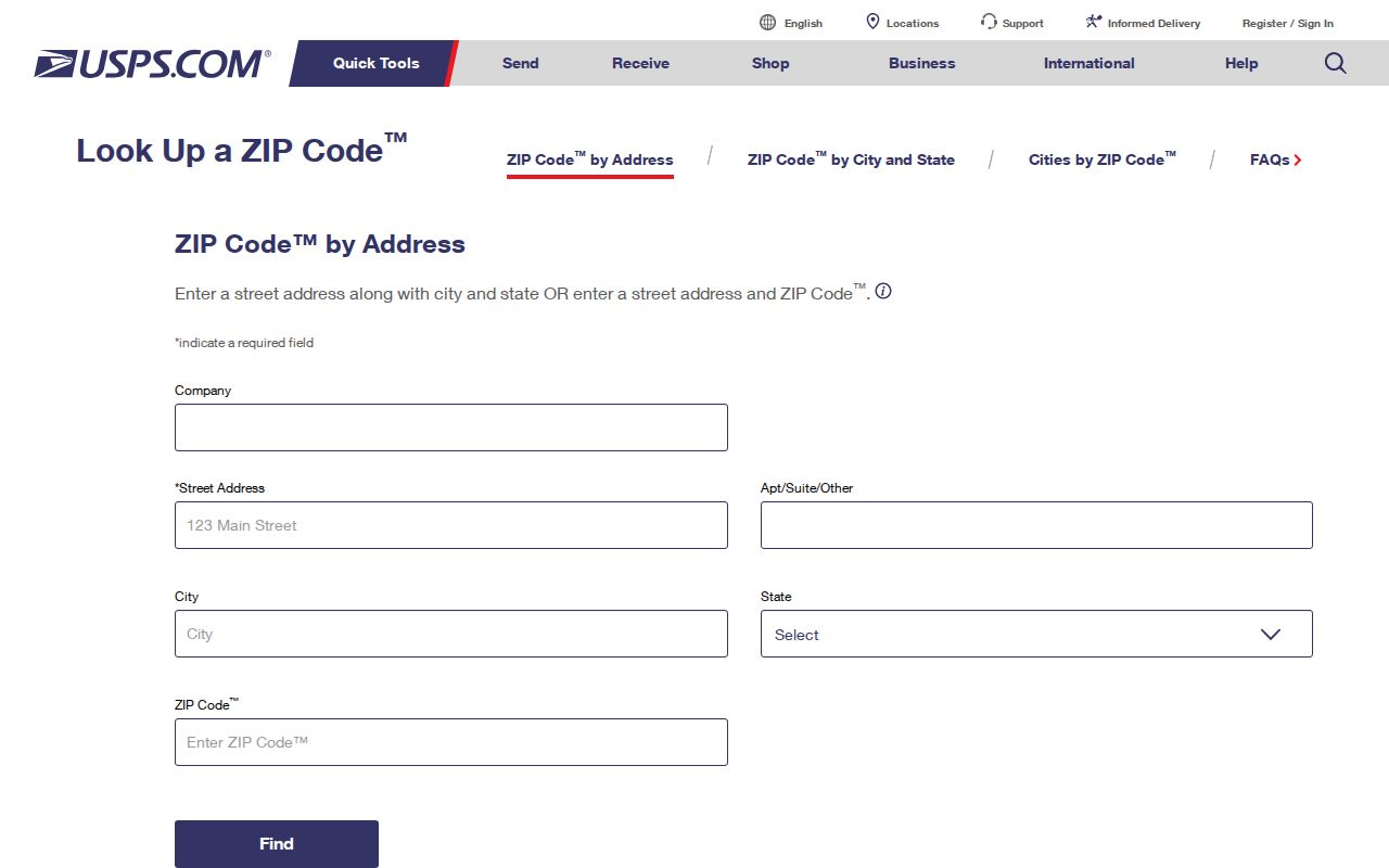 Austintown Township ZIP code directory USPS address verification lookup
